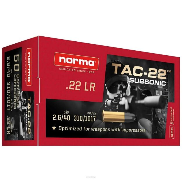 Norma .22 LR Subsonic 40gr