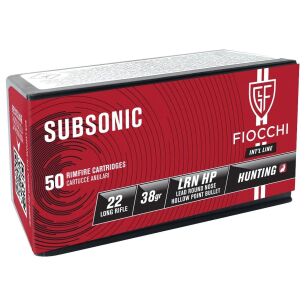 Fiocchi Subsonic HP .22 LR 38gr